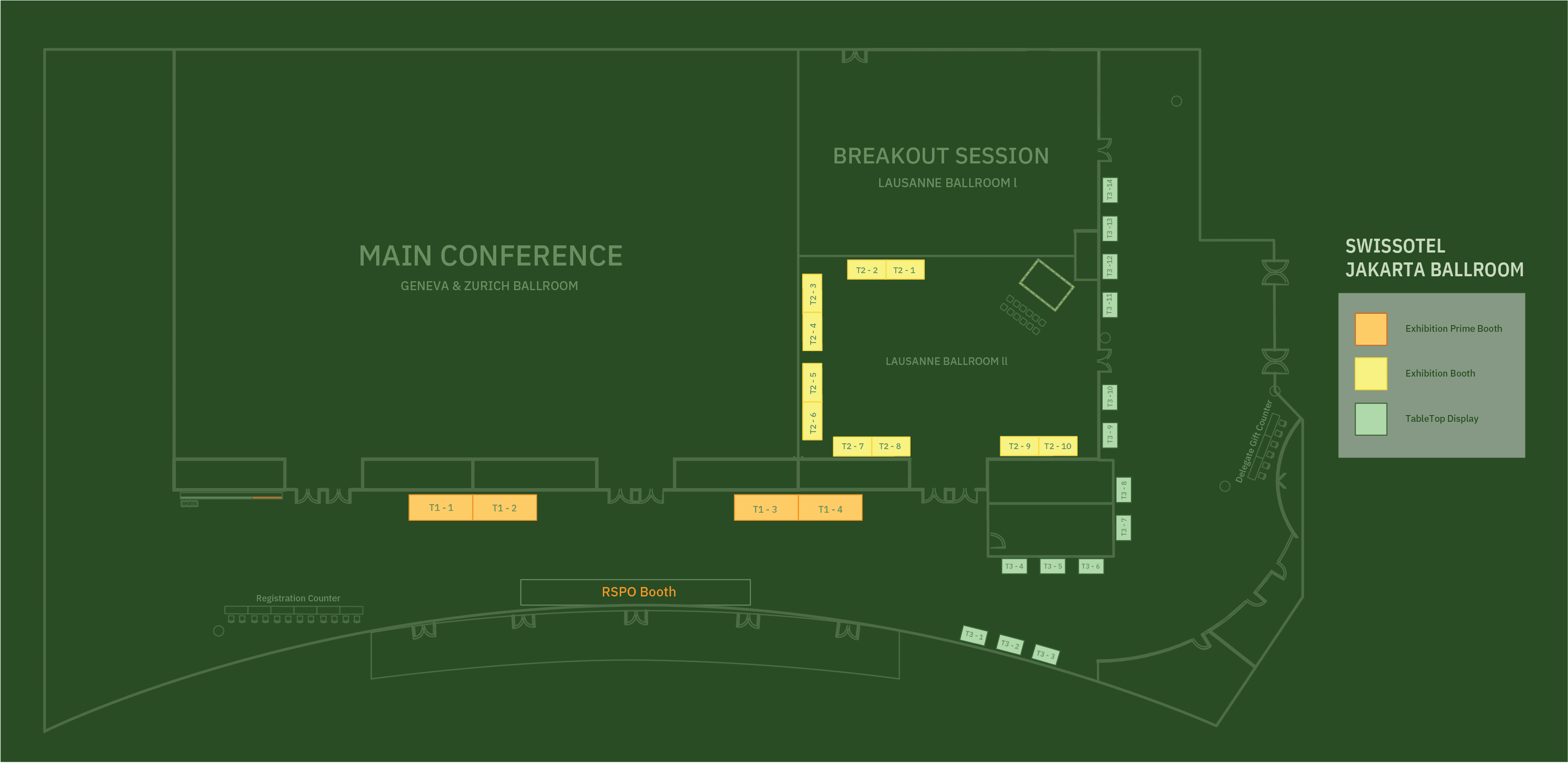 RT2026 Exhibition Floor Plan — Swissôtel Jakarta Ballroom